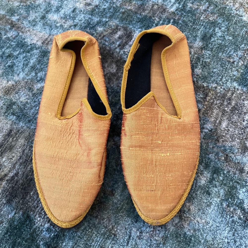 Golden Silk Venetian Slippers Pied a Terre Venezia